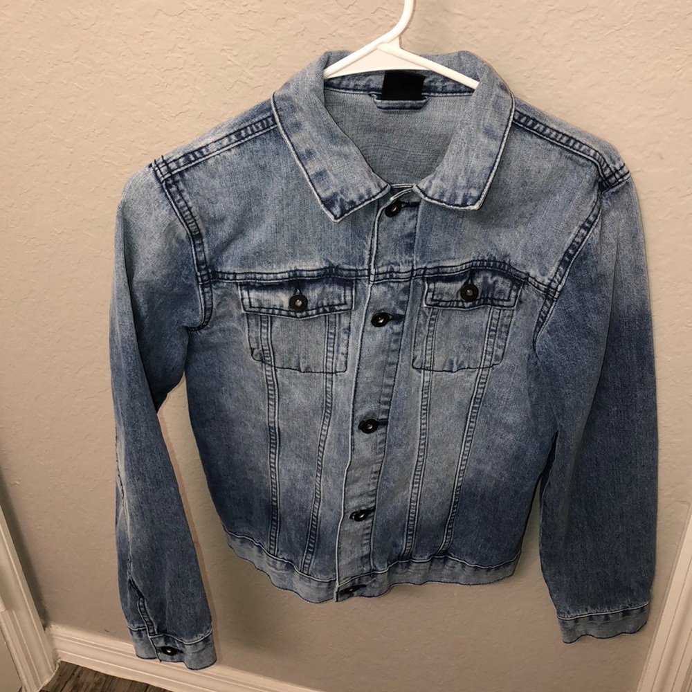 Jeans Jacket with American Flag